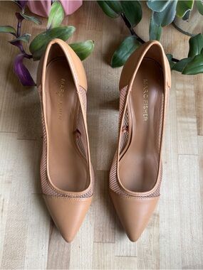 Marc Fisher Camila Pointed-Toe Pumps in Camel